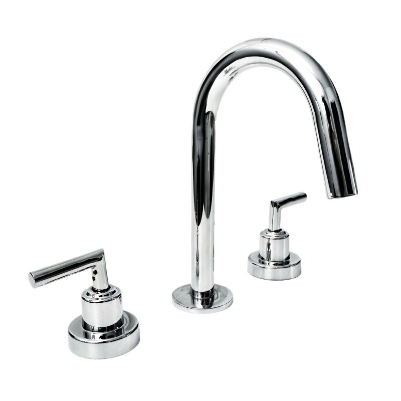 Griferia lavatorio metalica mesada Aukan Lever cromado brillante