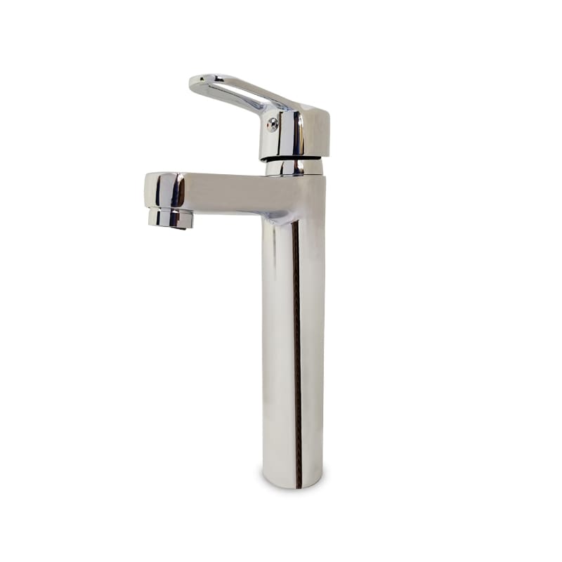 Griferia lavatorio metalica monocomando Varenna pico medio mesada cromado brillante 