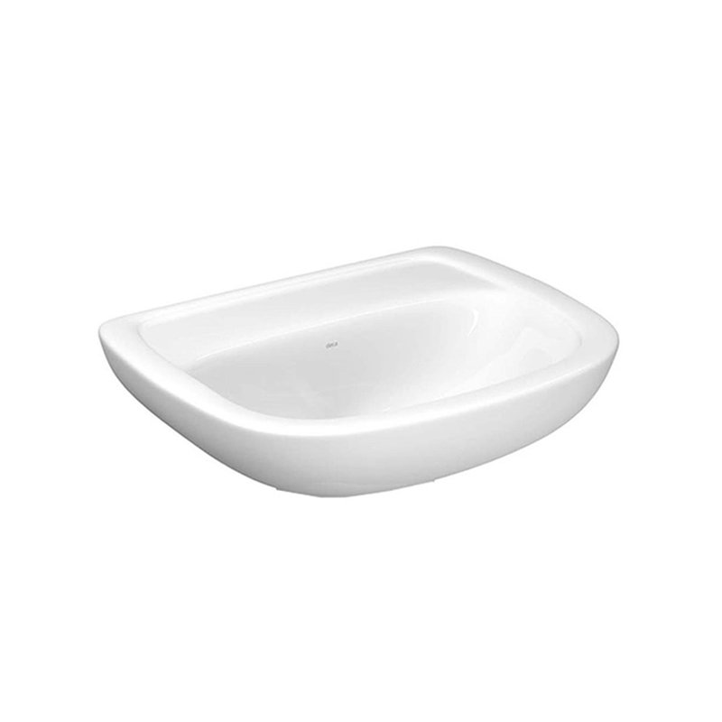 Lavatorio grande Vogue Plus 3 agujeros blanco brillante 220mm x 550mm x 470mm