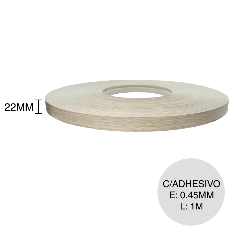 Canto ABS con adhesivo helsinki 0.45mm x 22mm x 1m