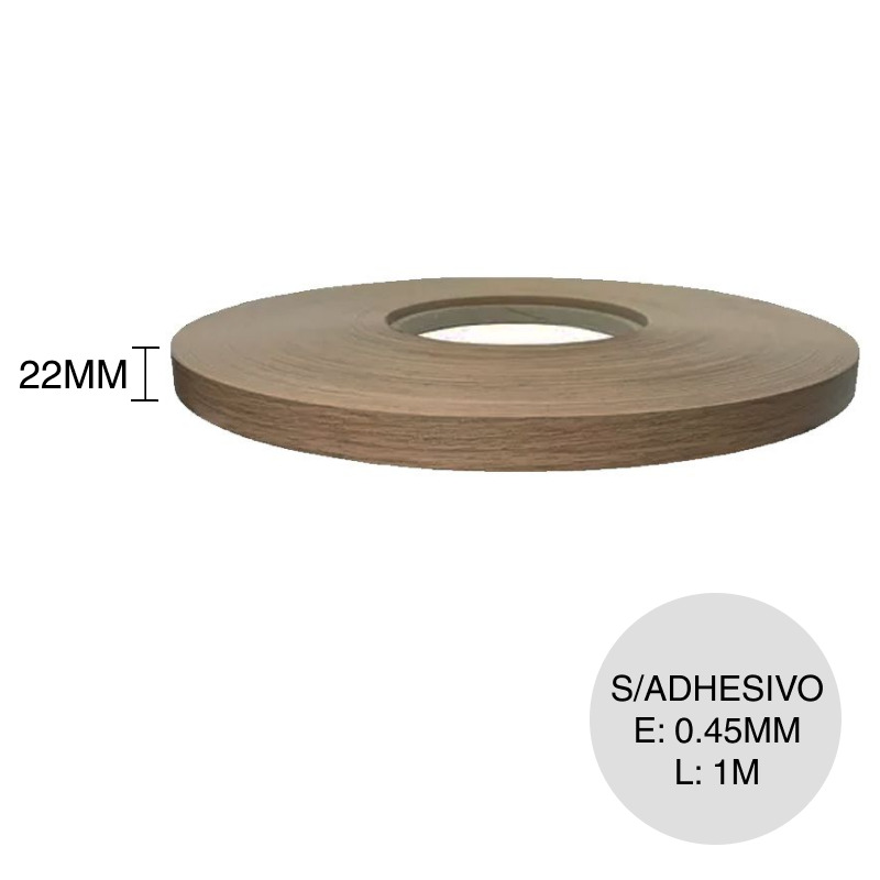 Canto ABS sin adhesivo baltico 0.45mm x 22mm x 1m