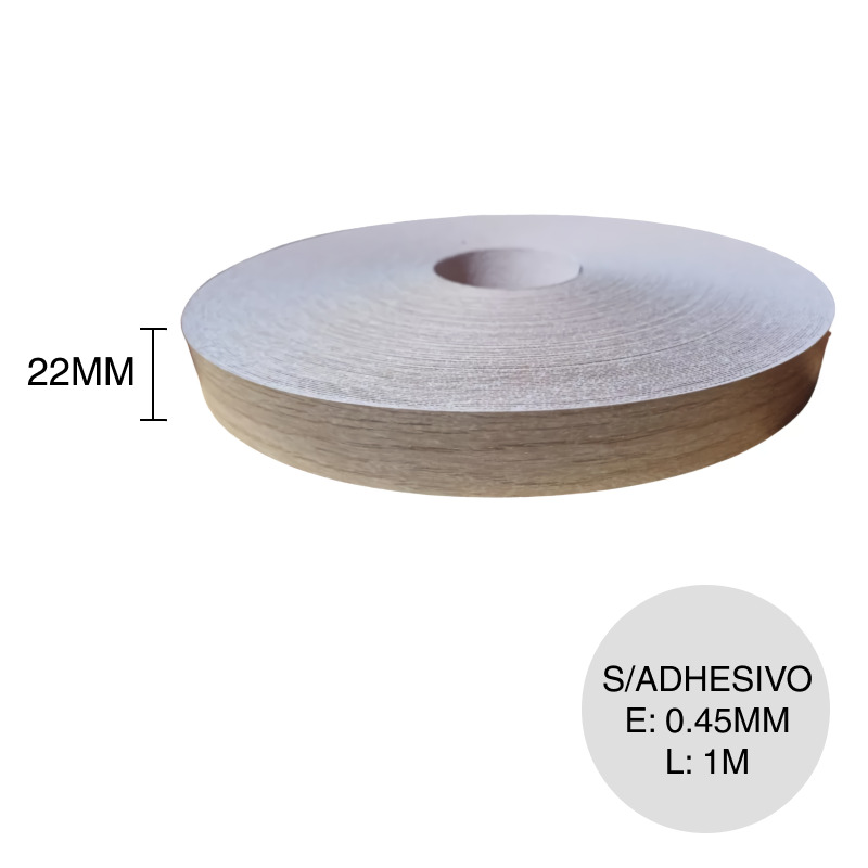 Canto ABS sin adhesivo camellia 0.45mm x 22mm x 1m
