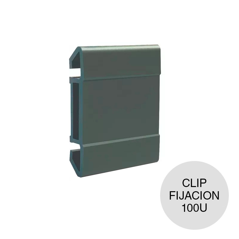 Clip fijacion pared zocalo pack x 100u