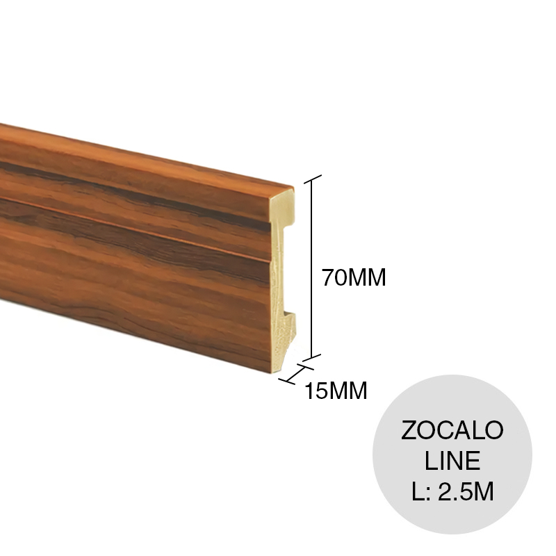 Zocalo EPS Line canela 15mm x 70mm x 2.5m