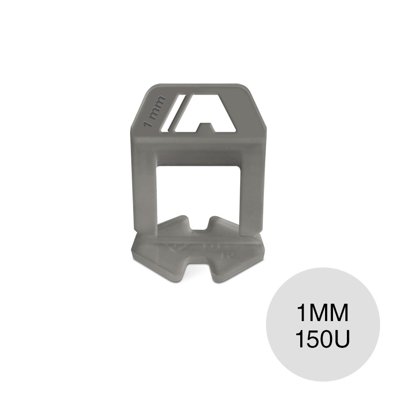 Clips autonivelante juntas piso y revestimiento gris 1mm bolsa x 150u