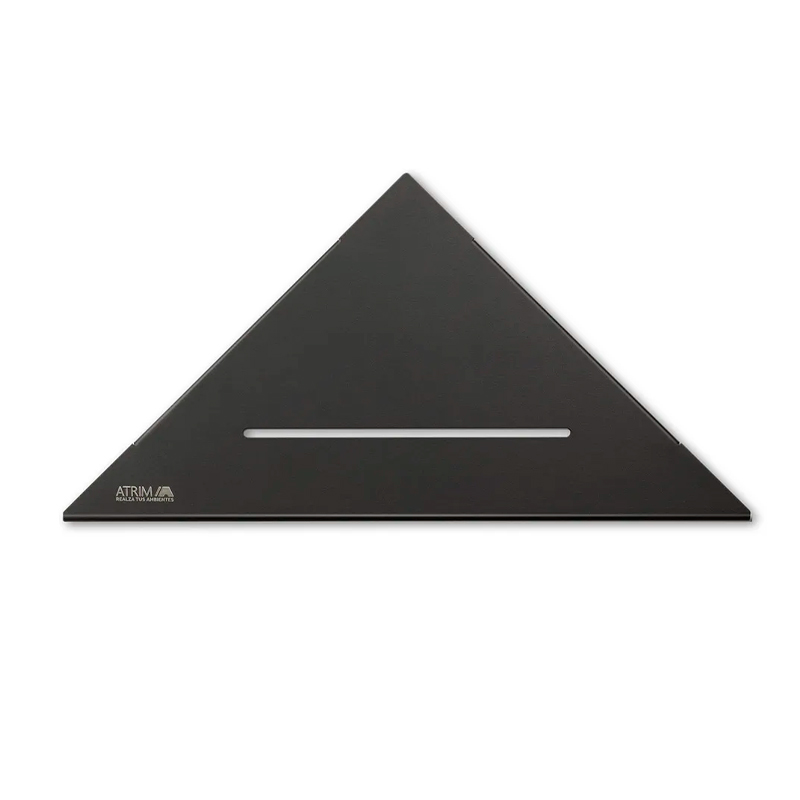 Estante esquinero triangular p/ducha acero inoxidable negro mate 230mm x 230mm