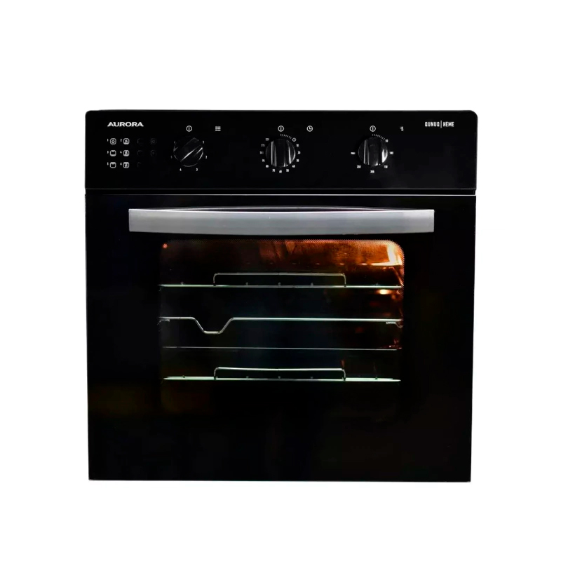 Horno eléctrico empotrable Qunuq Heme negro 63L 2150W