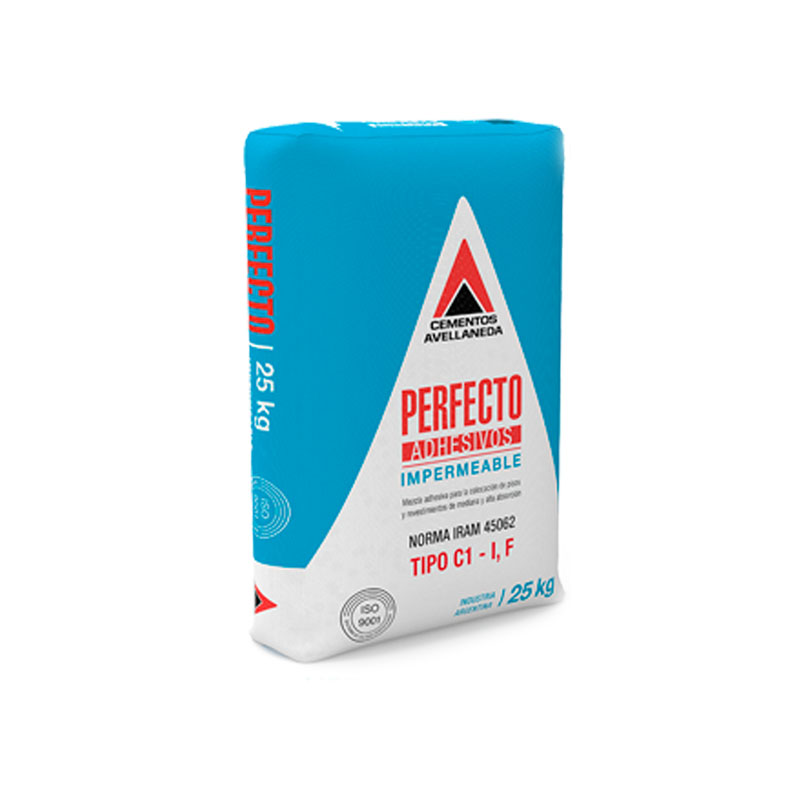 Pegamento pisos y revestimientos perfecto impermeable bolsa x 25kg