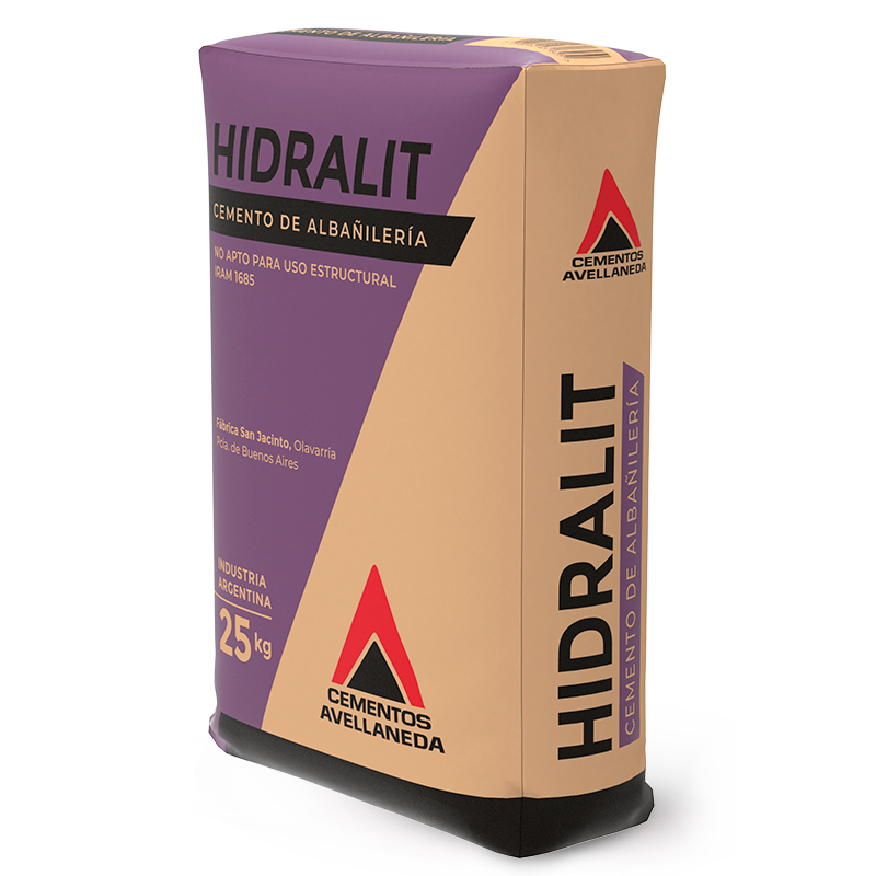 Cemento albañileria Hidralit no estructural submuraciones mamposteria contrapisos revoques bolsa x 25kg