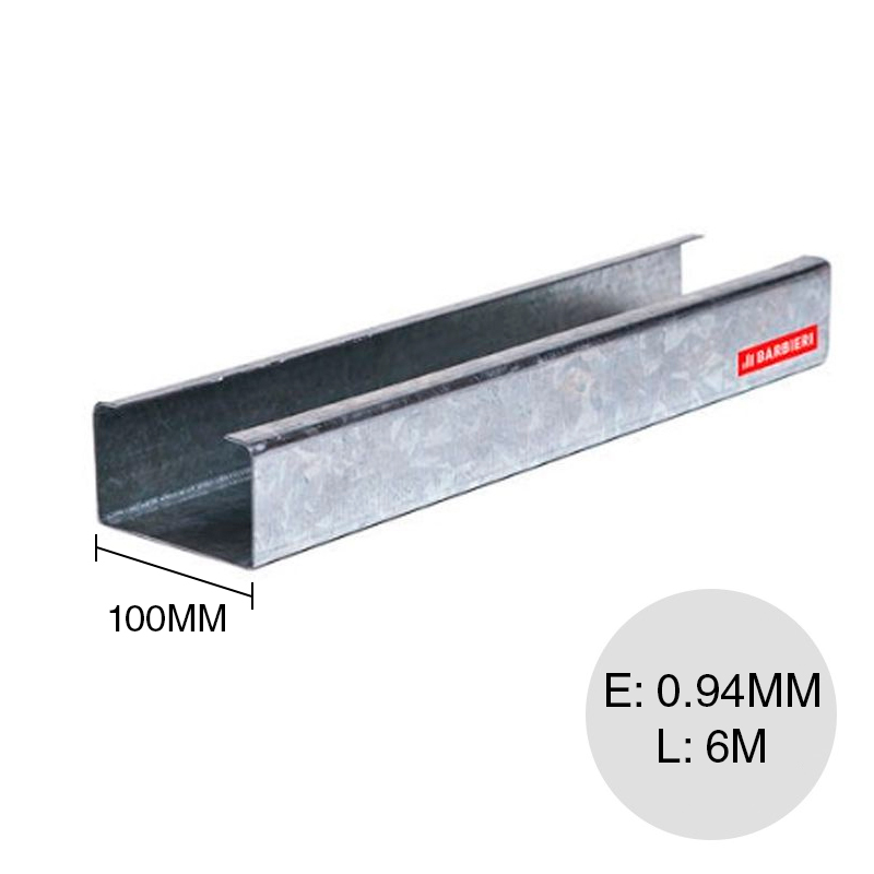 Perfil steel framing PGC 100 galvanizado 0.94mm x 100mm x 6m