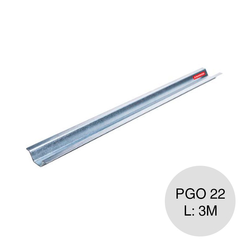 Perfil steel framing PGO 22 galvanizado 0.94mm x 22mm x 3m