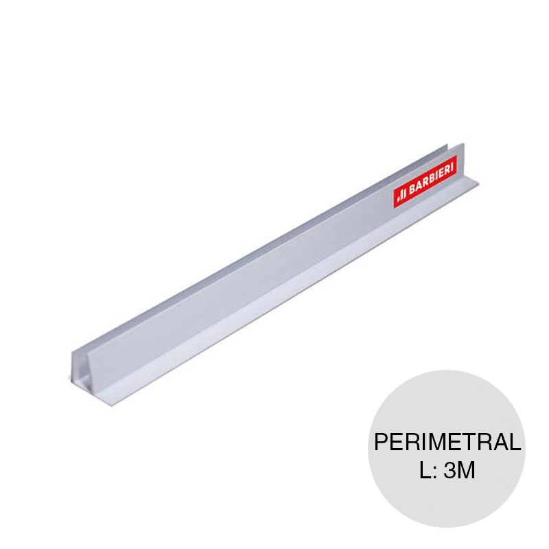 Perfil cielorraso PVC L perimetral blanco 3m