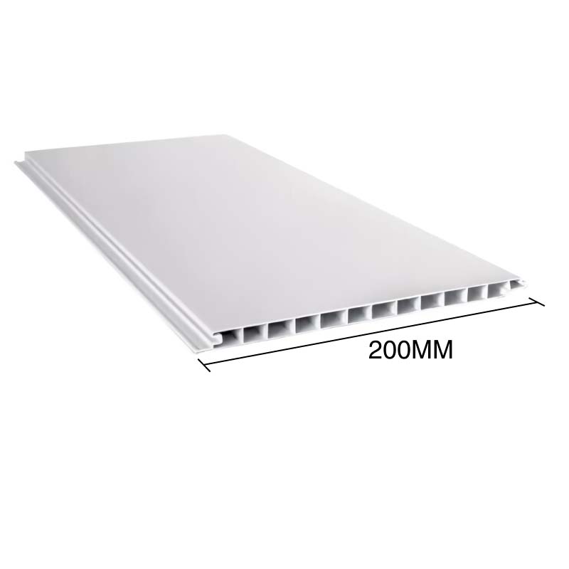 Cielorraso machimbre PVC blanco 10mm x 200mm x 6m