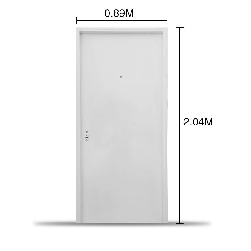 Puerta exterior derecha acero Standard lisa ciega blanco 890mm x 2.04m
