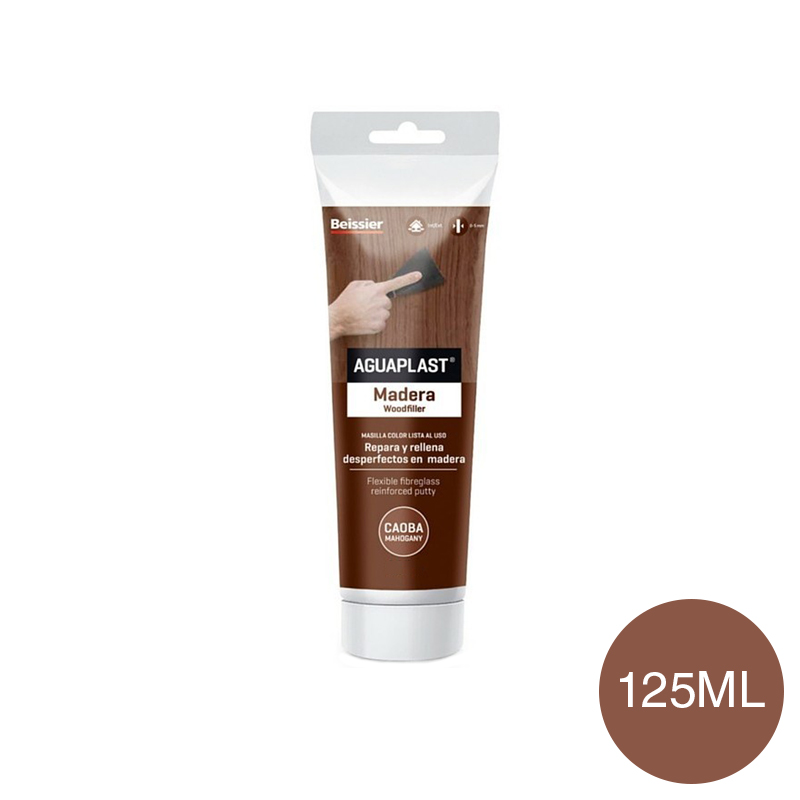 Masilla madera Aguaplast interior exterior caoba pomo x 125ml