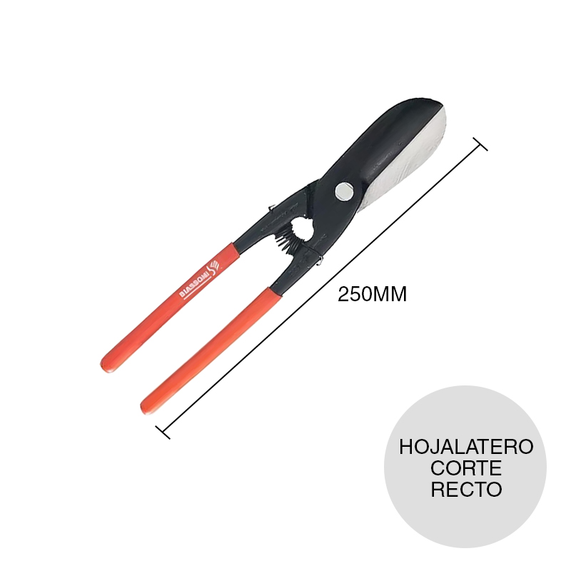 Tijera hojalatero corte recto 250mm