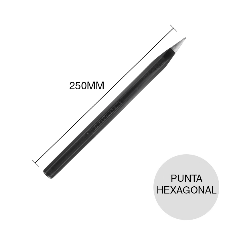 Punta hexagonal 250mm