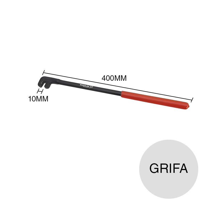 Grifa forjada dobladora 10mm x 400mm