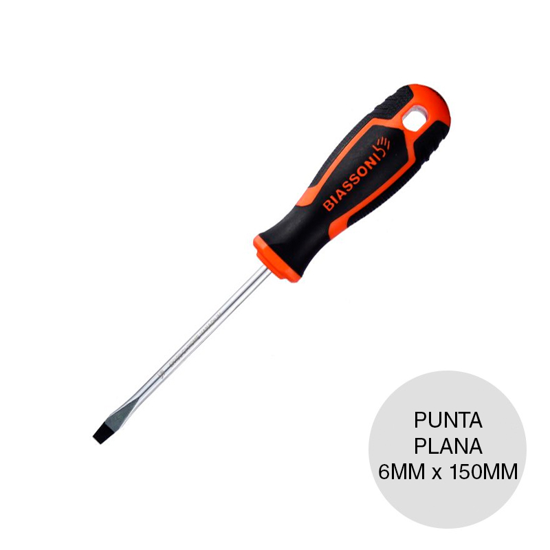 Destornillador punta plana imantada 6mm x 150mm
