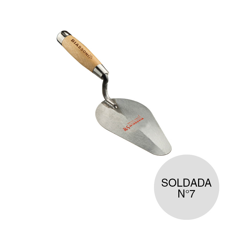 Cuchara albañil soldada punta estandar N°7