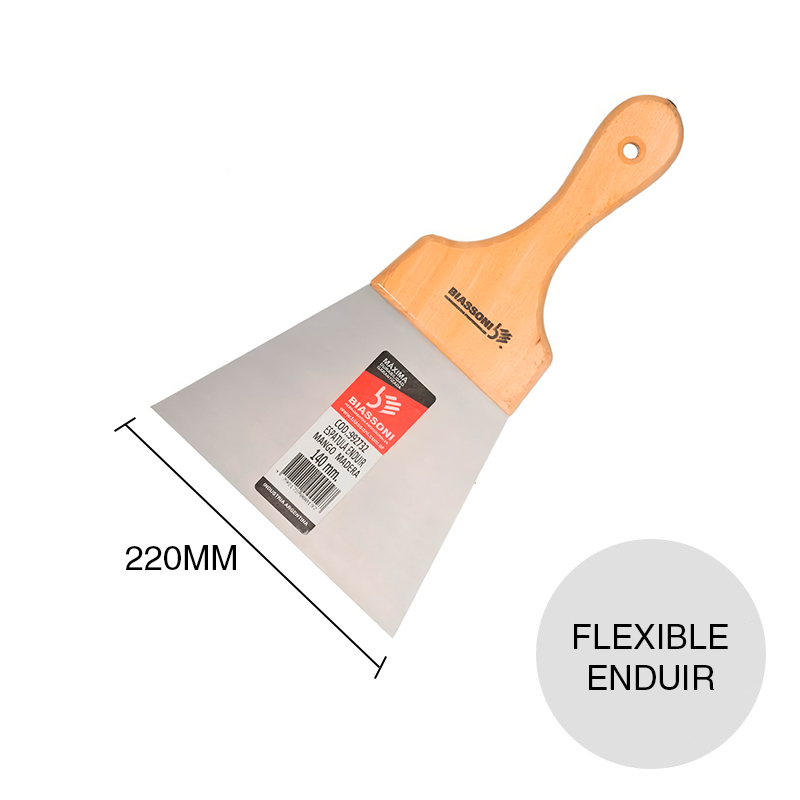 Espatula flexible p/enduir acero laminado x 220mm