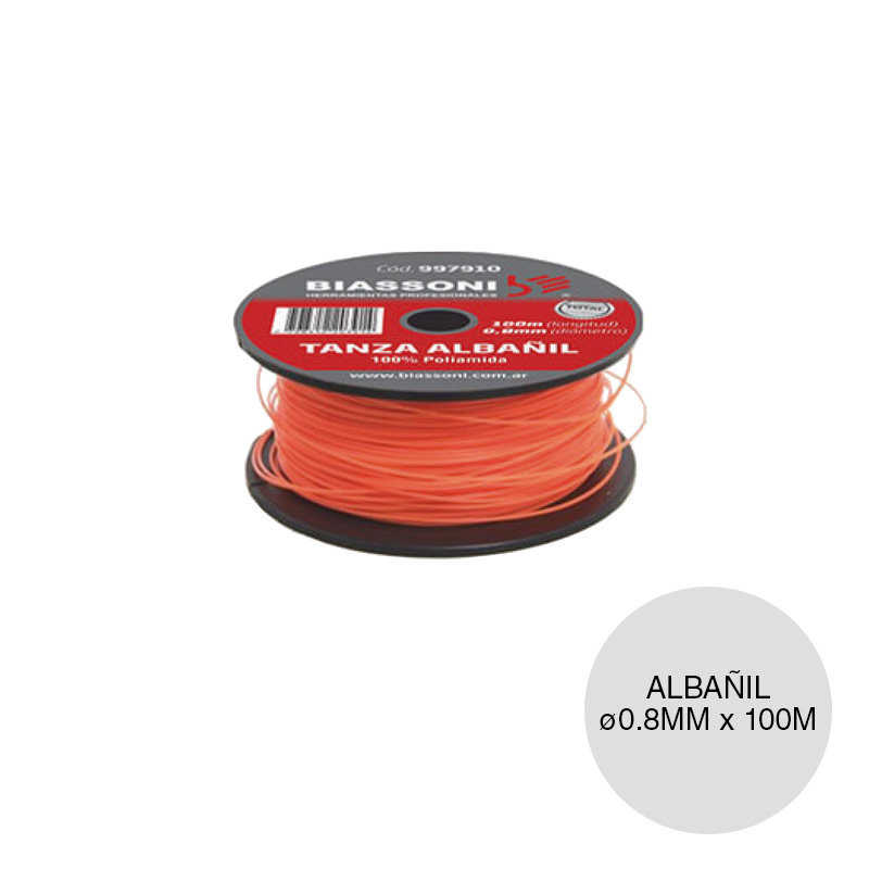 Tanza albañil monofilamento ø0.8mm x 100m