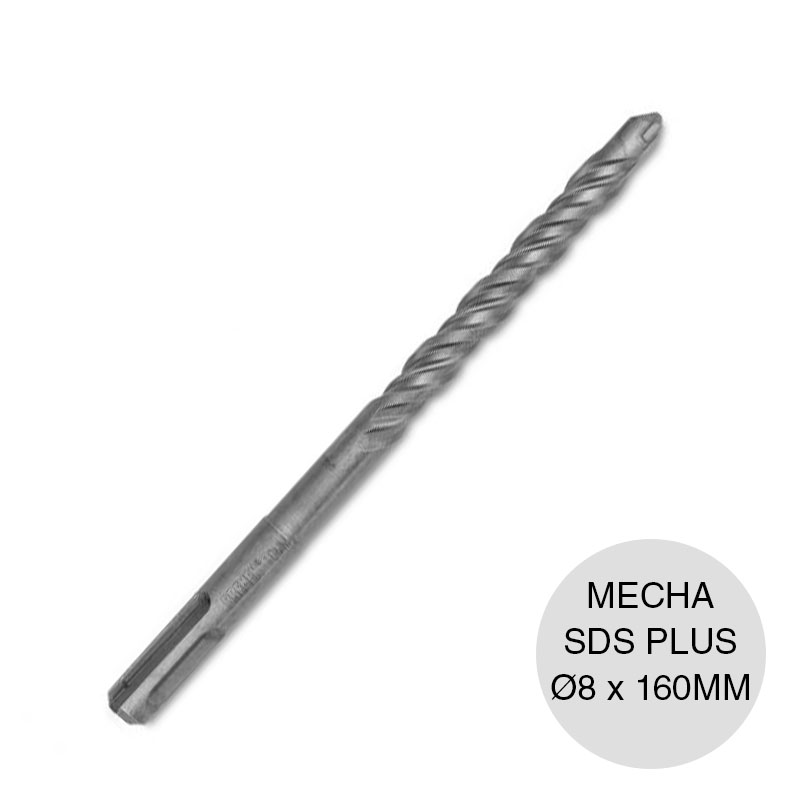 Mecha percutora widia pointer SDS Plus doble filo ø 8mm x 160mm