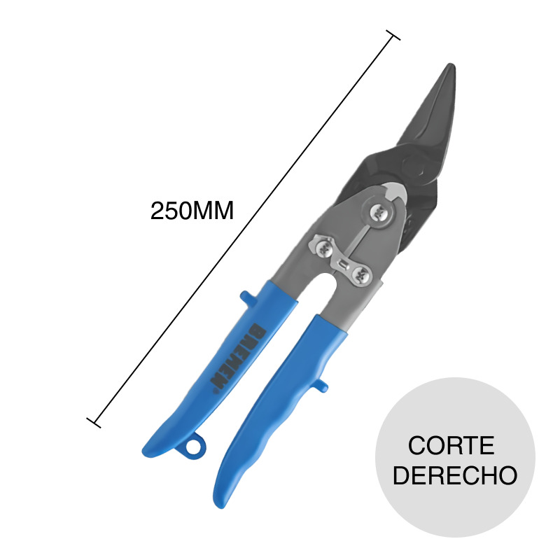 Tijera aviacion profesional corte derecho 250mm