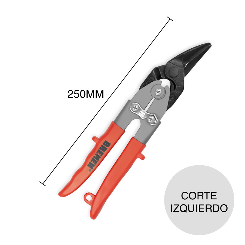 Tijera aviacion profesional corte izquierdo 250mm