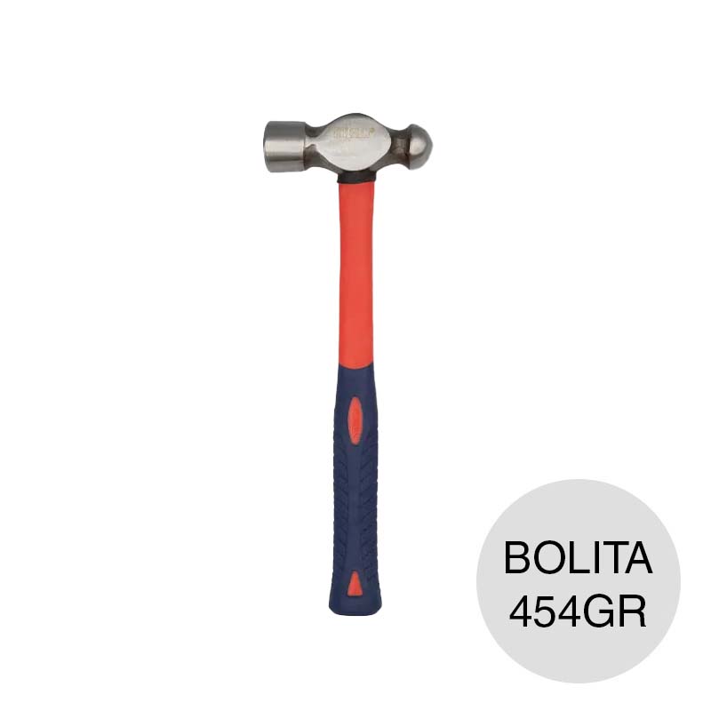 Martillo bolita acero c/mango termoplastico 454gr