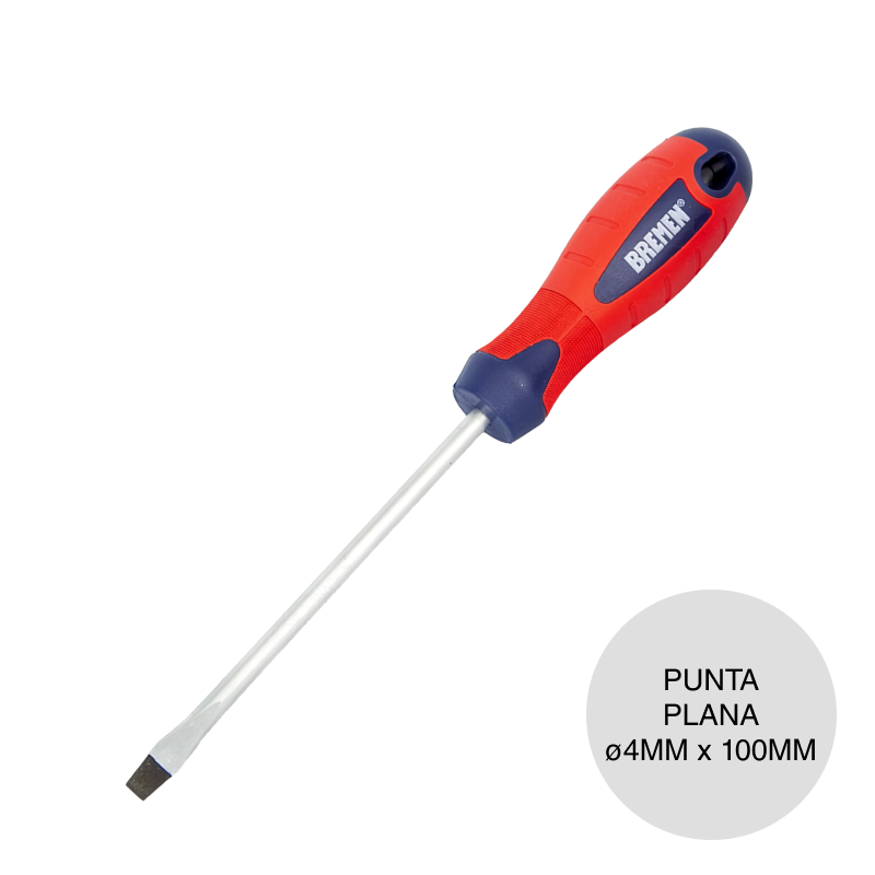 Destornillador punta plana imantada ø 4mm x 100mm