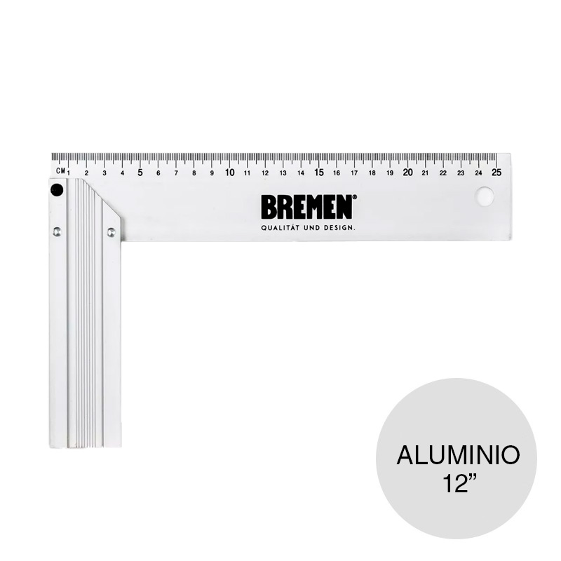 Escuadra 90° aluminio 12"