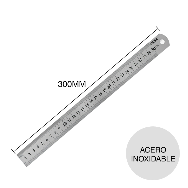 Regla medicion acero inoxidable 300mm