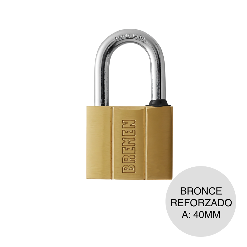 Candado reforzado bronce macizo 40mm