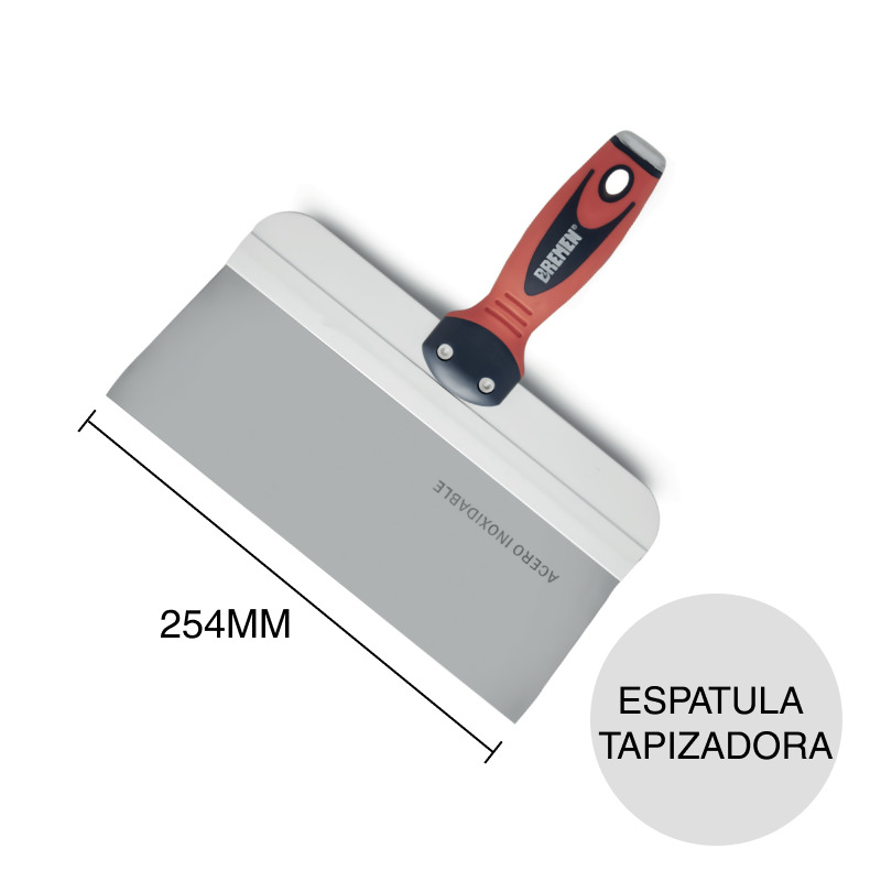 Espatula tapizadora construccion en seco acero inoxidable x 254mm/10'' 