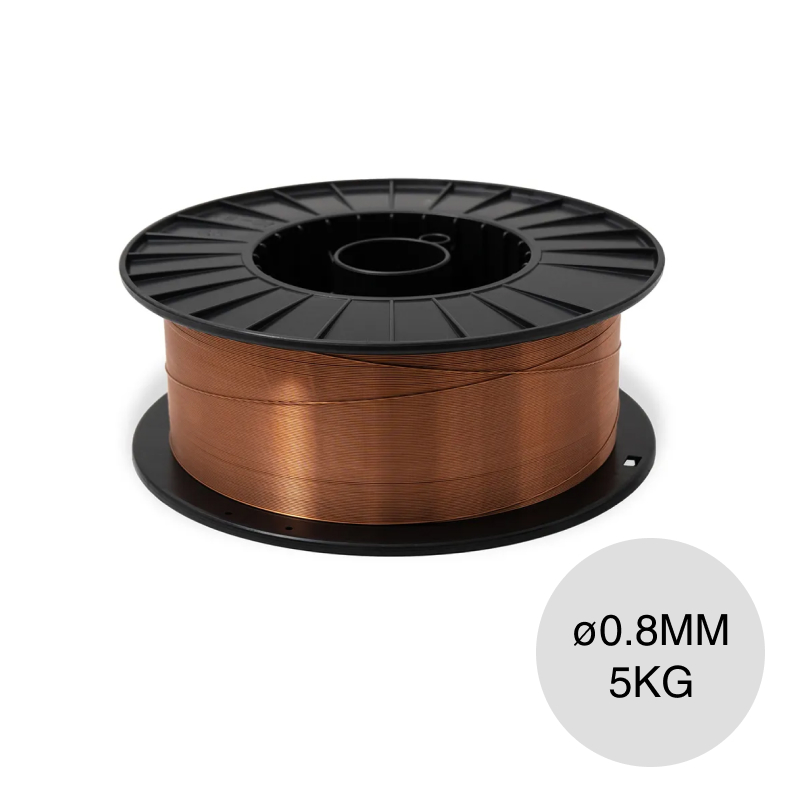 Alambre p/soldar MIG/MAG ER70S-6 ø 0.8mm rollo x 5kg