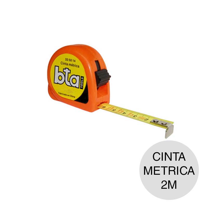 Cinta metrica metalica Fluo c/freno 12.5mm x 2m