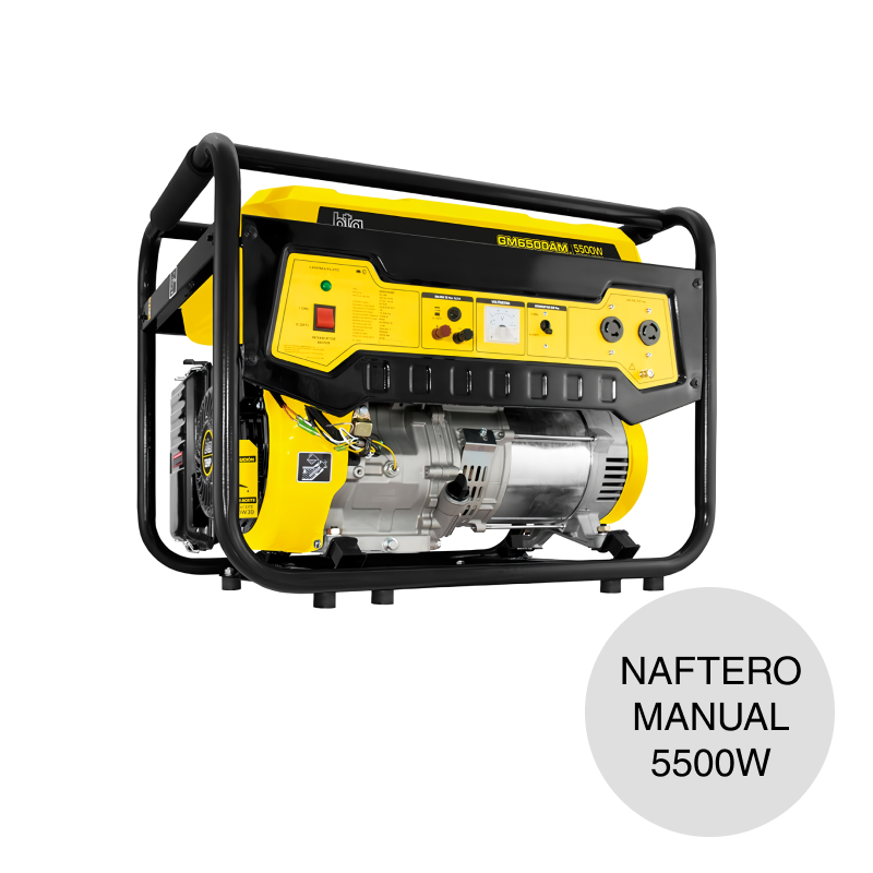 Grupo electrogeno generador GM6500AM naftero manual 5500w 13hp