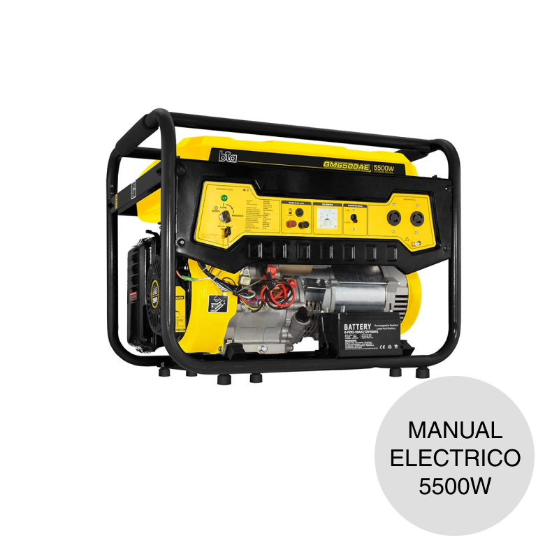 Grupo electrogeno generador GM6500AE naftero manual electrico 5500w 13hp