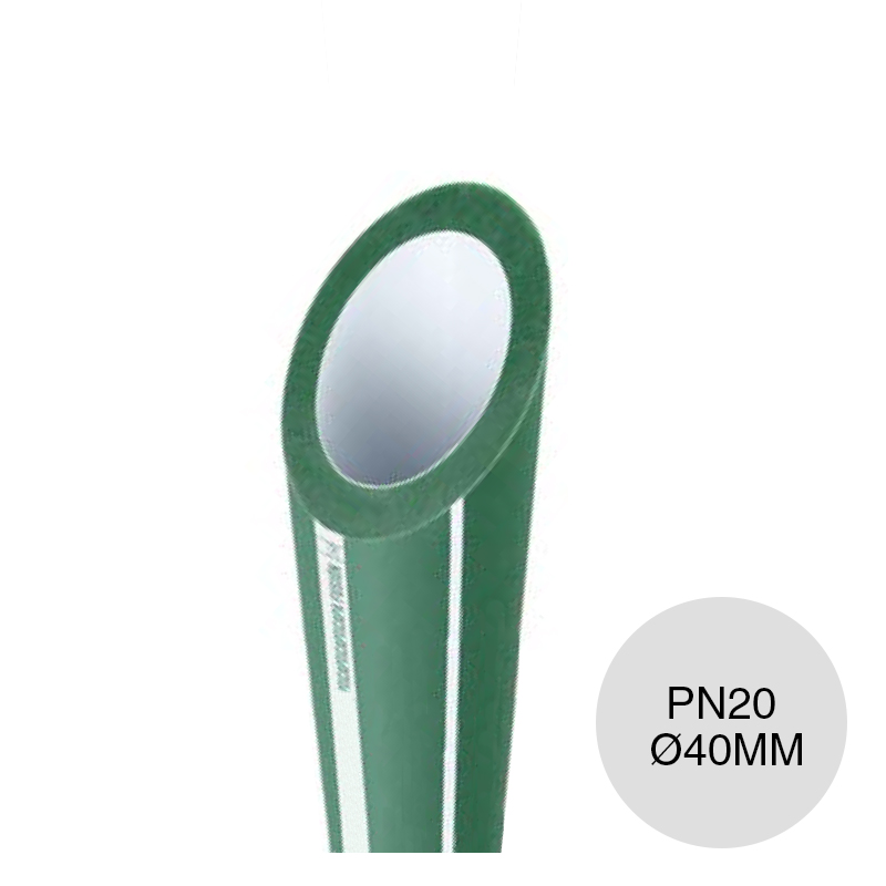 Caño tubo agua caliente polipropileno random Fusion multicapa PN20 termofusion ø 40mm x 4m