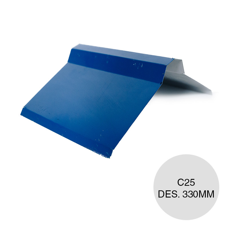 Cumbrera caballete azul C25 Des. 330mm x 2.44m