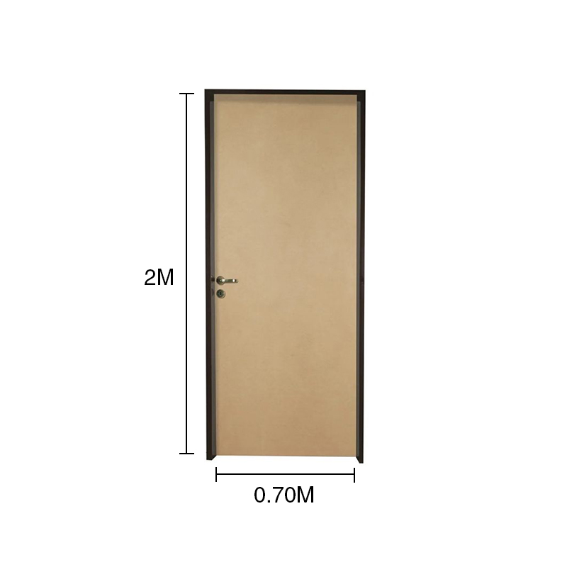 Puerta interior derecha 70 Artesana MDF liso marco chapa 100mm x 700mm x 2m