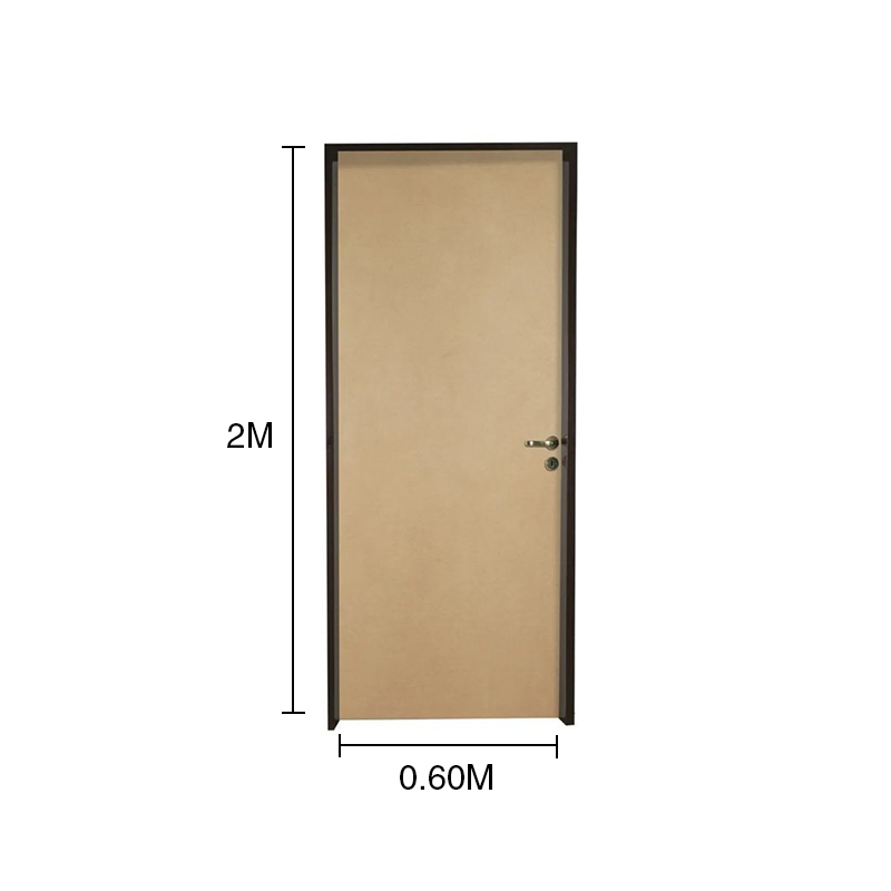 Puerta interior izquierda 60 Artesana MDF liso marco chapa 100mm x 600mm x 2m