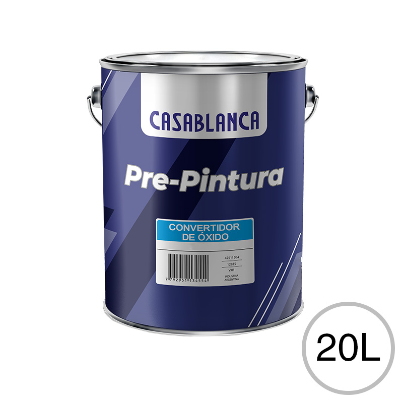 Convertidor de oxido exterior interior Pre-pintura blanco mate lata x 20l