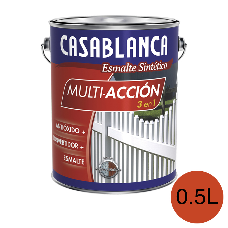 Esmalte sintetico multiaccion 3 en 1 antioxido convertidor naranja brillante lata x 0.5l