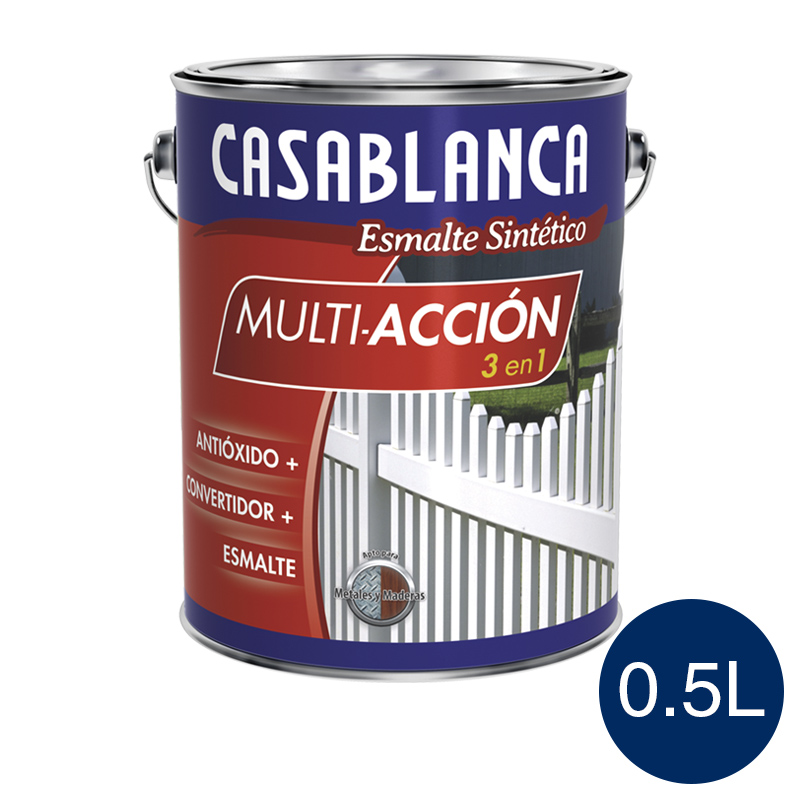 Esmalte sintetico multiaccion 3 en 1 antioxido convertidor azul francia brillante lata x 0.5l