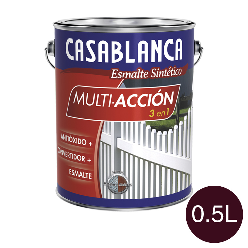 Esmalte sintetico multiaccion 3 en 1 antioxido convertidor marron brillante lata x 0.5l