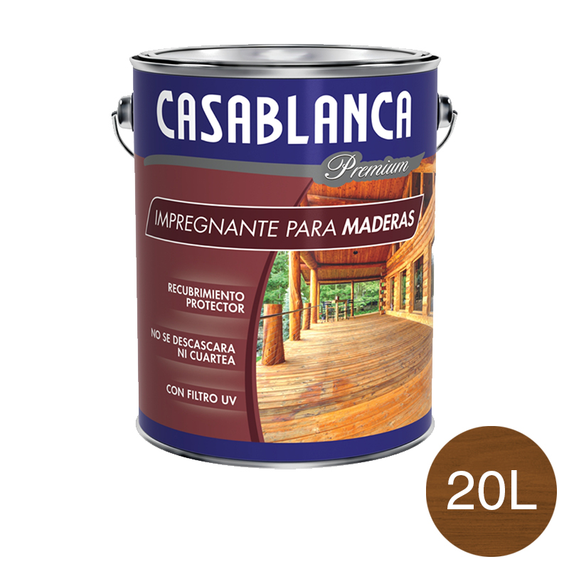 Impregnante protector madera base solvente exterior interior natural satinado ceroso lata x 20l