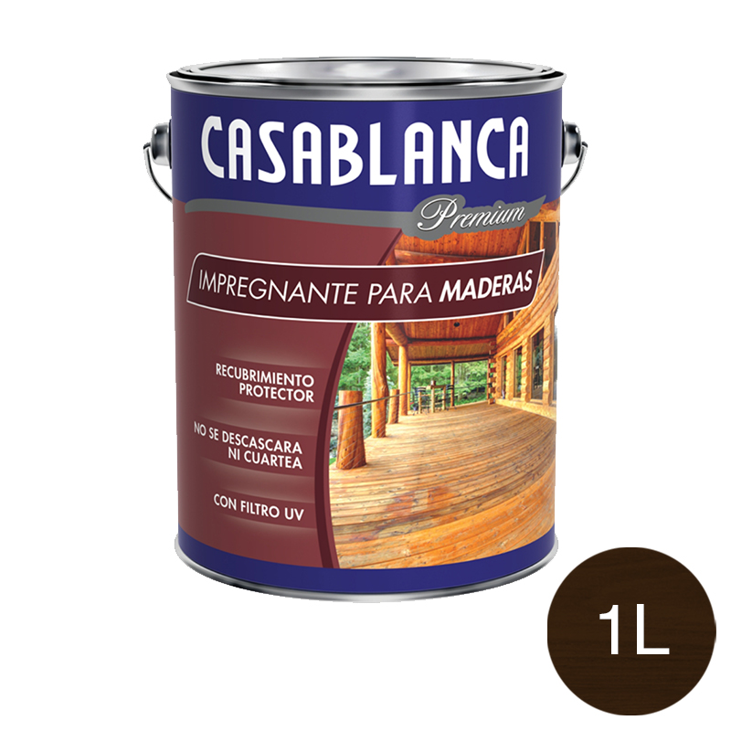 Impregnante protector madera base solvente exterior interior nogal satinado ceroso lata x 1l