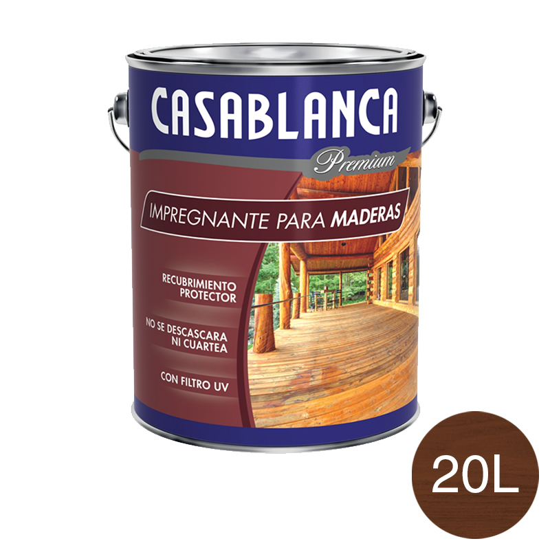Impregnante protector madera base solvente exterior interior caoba satinado ceroso lata x 20l